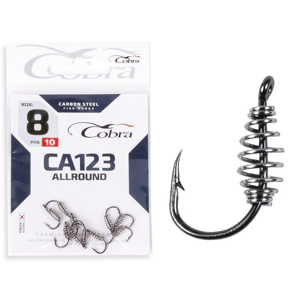 Крючок Одинарный Cobra Allround Pasteholder CA123 №8 10 шт    CA123-008 — крупный план
	                                    2
