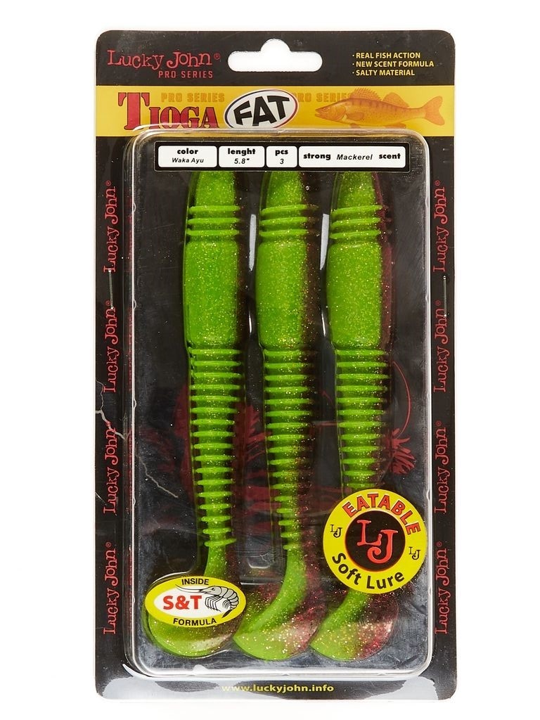 Силиконовая приманка Lucky John Tioga Fat 5.8in 147 мм 3 шт T44 Pro Series  140148-T44 — крупный план
	                                    2