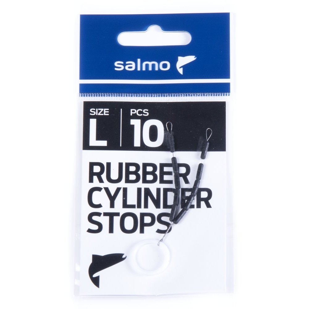 Стопор Salmo Rubber Cylinder Stops №L 10 шт    S902-003L — крупный план
	                                    1