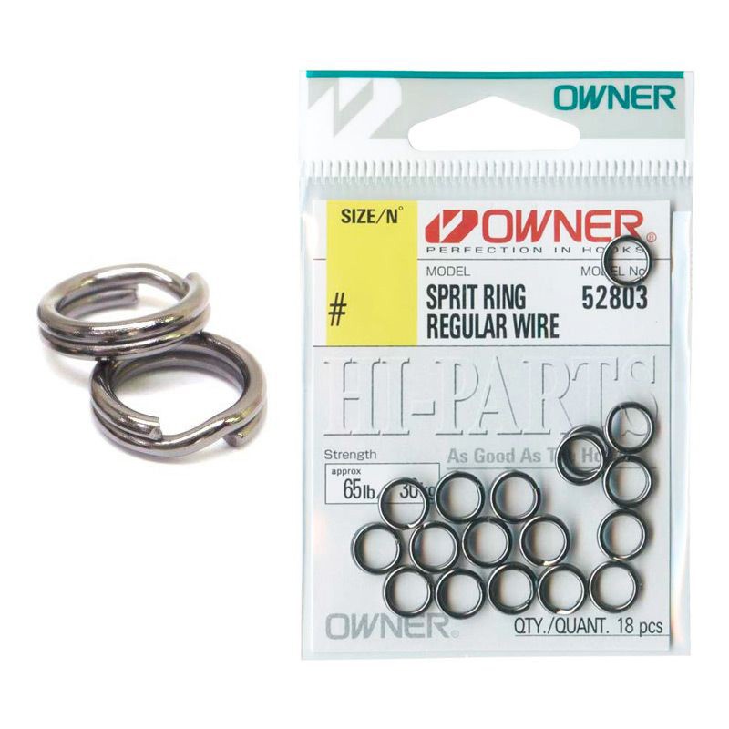 Кольцо Заводное Owner 52803  Split Ring Regular Wire №2 17 кг 20 шт    ow-52803-2 — крупный план
	                                    1