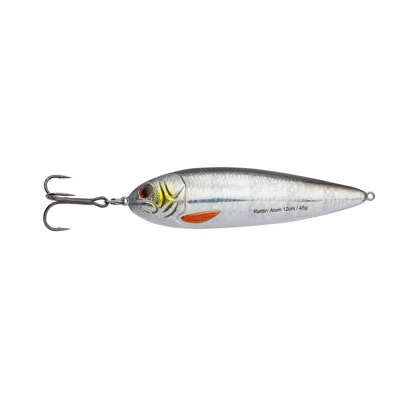 Колеблющаяся Блесна Abu Garcia Rattlin Atom 16.5 16,5 гр 95 мм Silver Roach — характеристики,  особенности конструкции