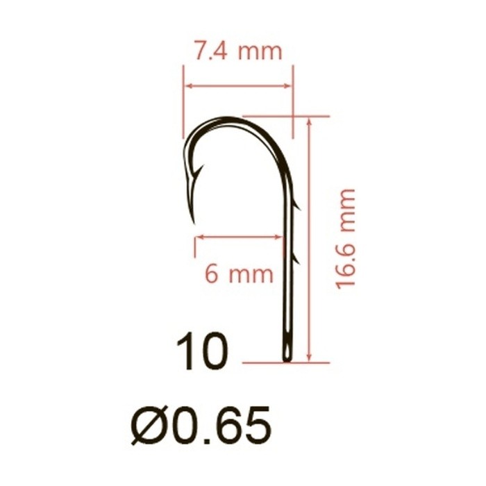 Крючок Одинарный Saikyo KH-11014 Bait Holder №10 10 шт BN   KH-11014BN10-10 — крупный план
	                                    2