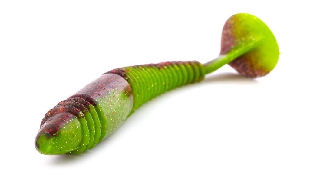 Силиконовая приманка Lucky John Tioga Fat 4.5in 115 мм 4 шт T44 Pro Series  140147-T44 — крупный план
	                                    1