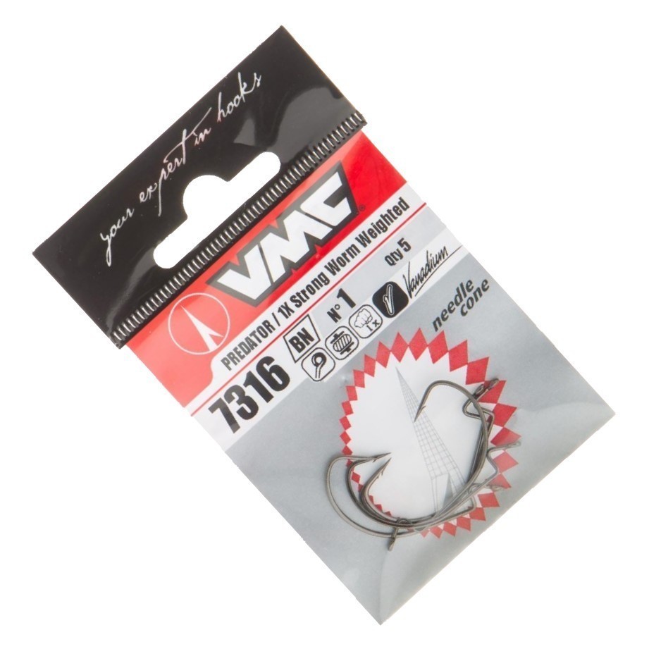 Крючок Офсетный VMC 7316 №1 5 шт BN   7316BN-01-E — крупный план
	                                    1
