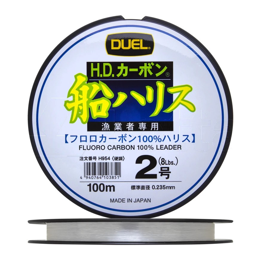 Флюорокарбон Duel H.D. Carbon Fune Leader Fluorocarbon 100% 100 м 0,235 мм    H954 — характеристики,  особенности конструкции