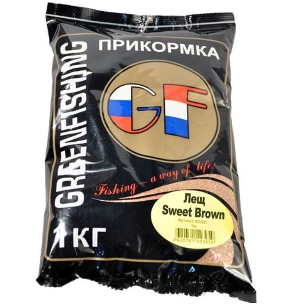 Прикормка Greenfishing GF  Лещ 1 000 гр   Sweet Brown — характеристики,
	                                    особенности конструкции