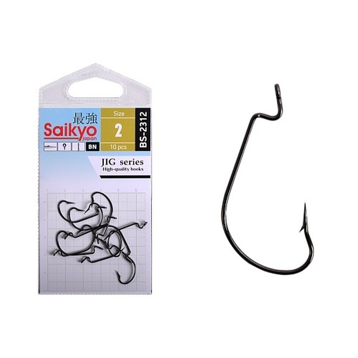Крючок Офсетный Saikyo BS-2312 №2 10 шт BN   BS-2312BN2-10 — характеристики,  особенности конструкции