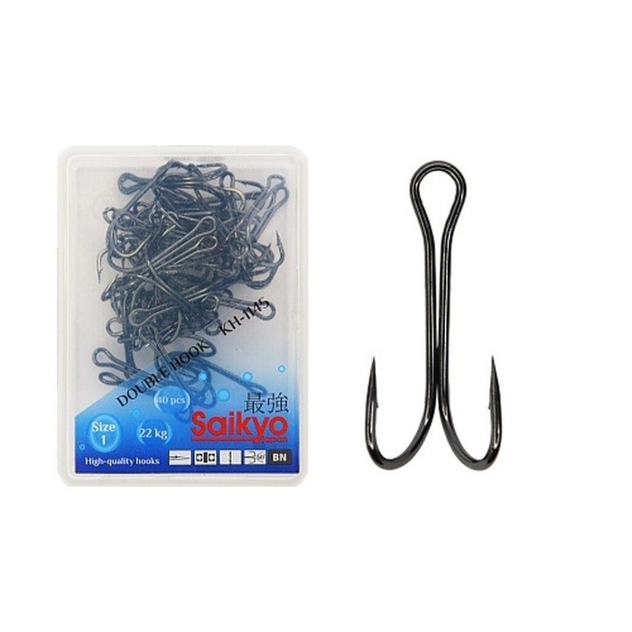 Крючок Двойной Saikyo KH-1145 №1 40 шт BN   KH-11045BN-1-40 — характеристики,  особенности конструкции