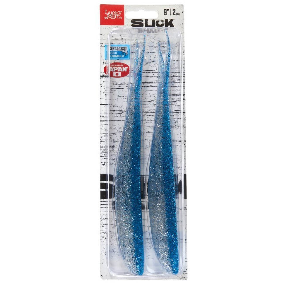 Силиконовая приманка Lucky John Slick Shad-V 9.0in 228 мм 2 шт 004 3D Series  140425-004 — крупный план
	                                    2