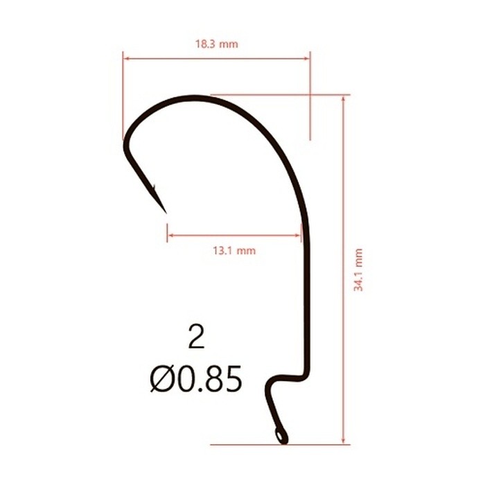 Крючок Офсетный Saikyo BS-2315 №2 10 шт BN   BS-2315BN2-10 — крупный план
	                                    3