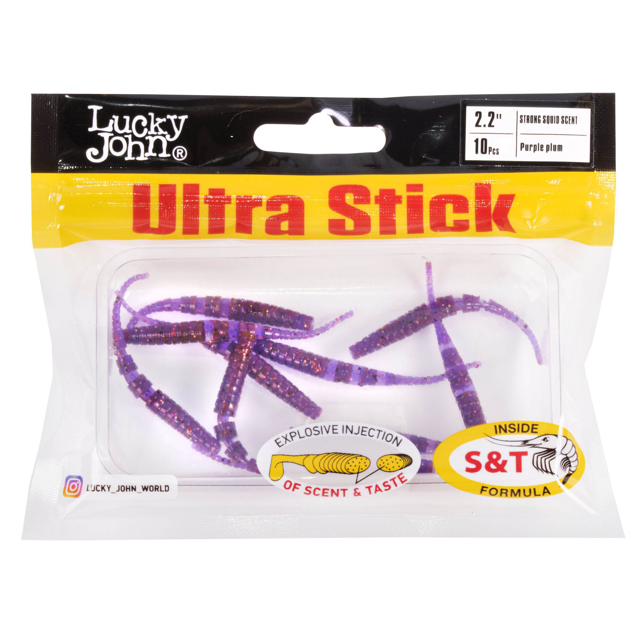 Силиконовая приманка Lucky John Ultra Stick 2,2in 56 мм 10 шт S13 Pro Series  140200-S13 — крупный план
	                                    2