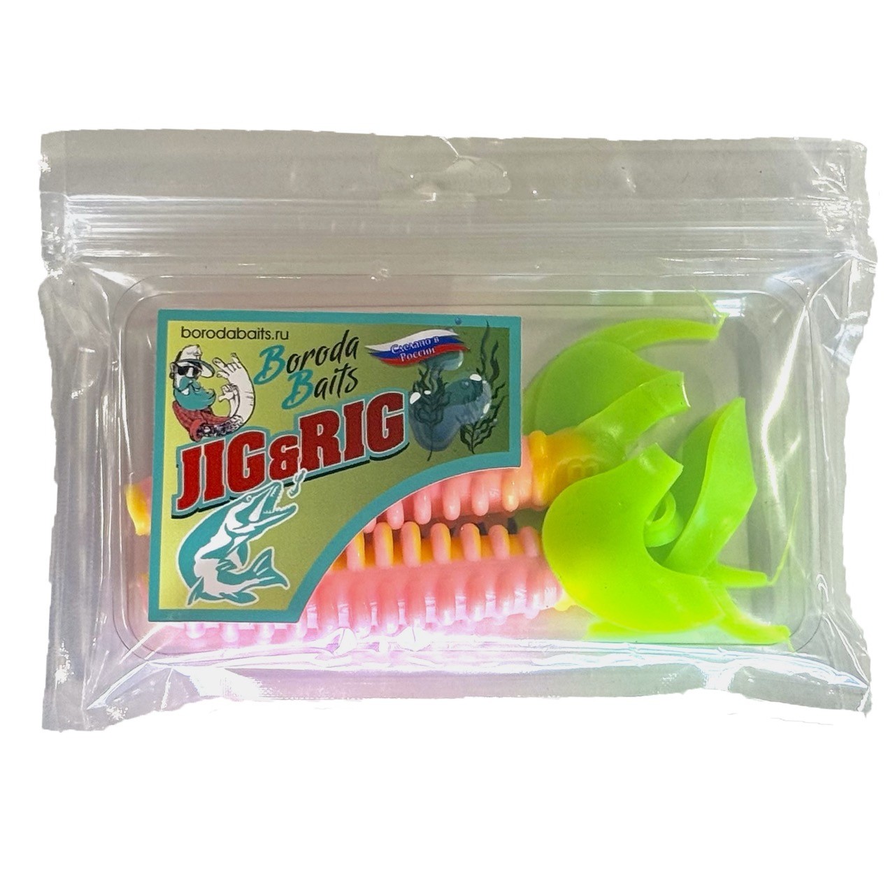 Силиконовая приманка Boroda Baits Phantom DT 135 135 мм 3 шт Pink Green   PH-DT-135-000 — характеристики,  особенности конструкции