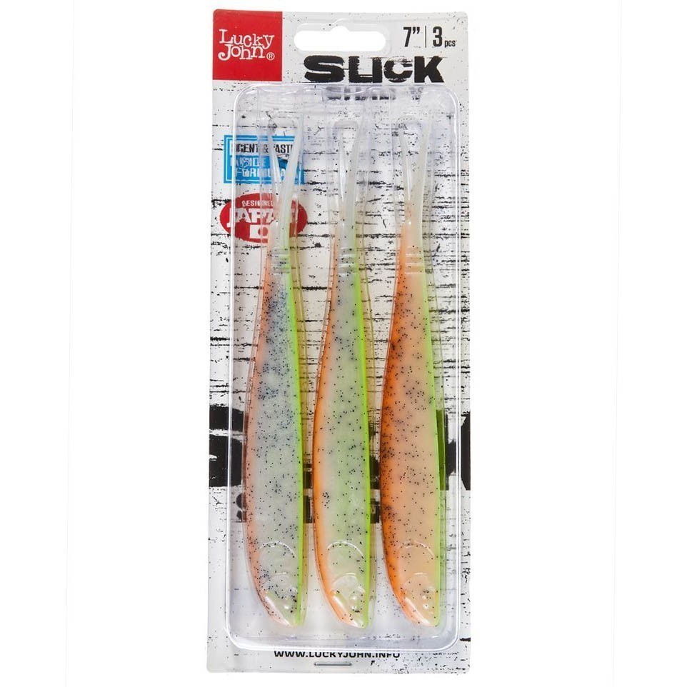 Силиконовая приманка Lucky John Slick Shad-V 7.0in 178 мм 3 шт 010 3D Series  140424-010 — крупный план
	                                    2