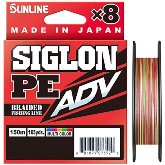 Плетеный шнур Sunline Siglon PE X8 ADV 150 м  PE # 2,5 Multicolor 5C 0,27 мм — характеристики,
	                                    особенности конструкции