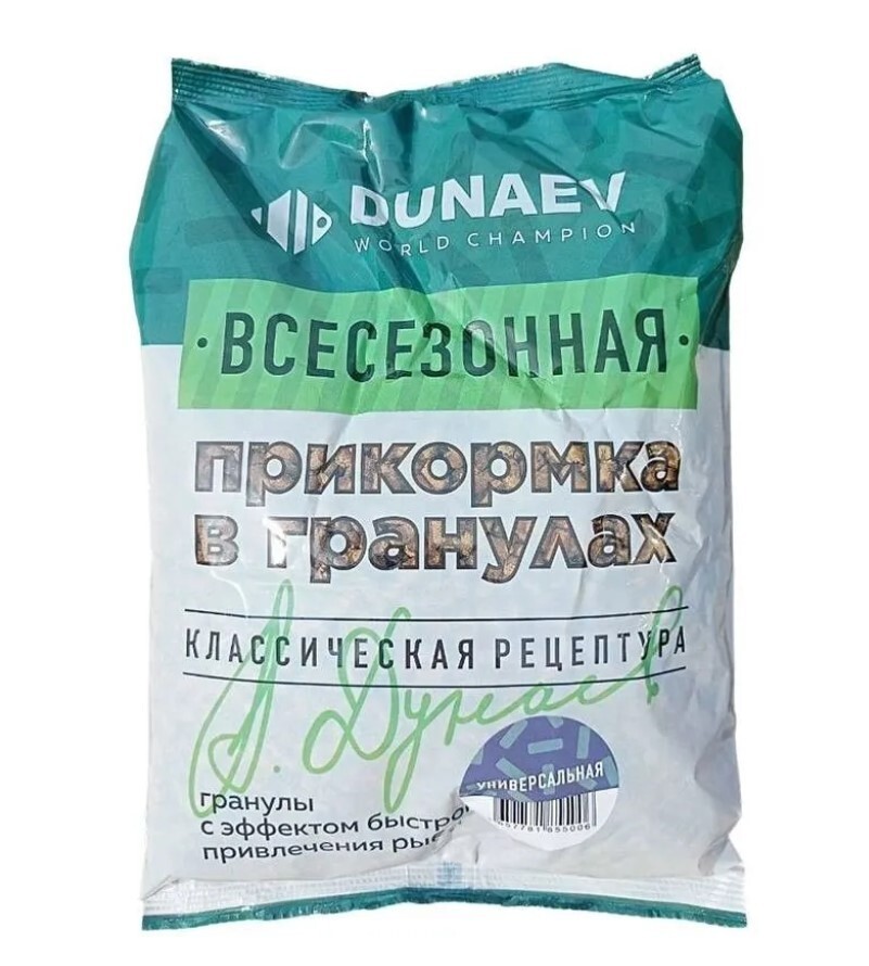 Прикормка Dunaev Всесезонная гранулы  750 гр   универсальная  NDL010 — характеристики,
	                                    особенности конструкции