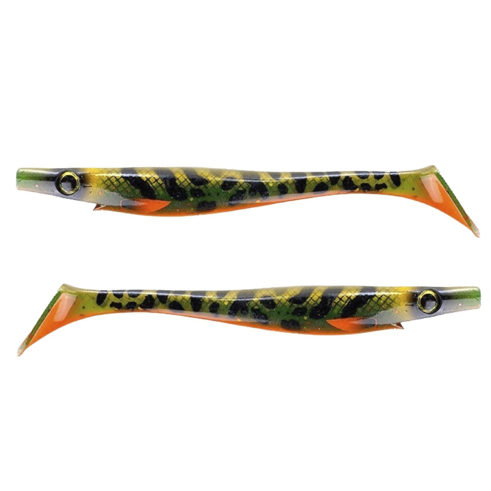 Силиконовая приманка Strike Pro Pig Shad Tournament 180 мм 2 шт Leopard Burbot UV   SP-172M#SP43 — характеристики,  особенности конструкции