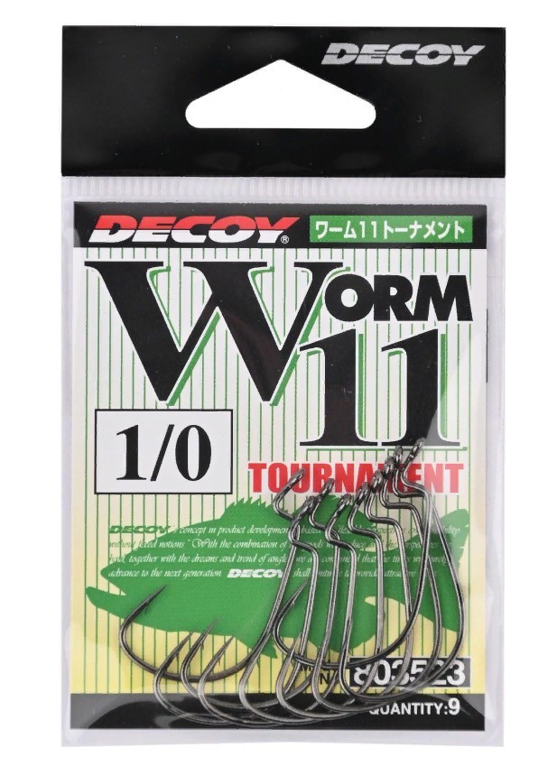 Крючок Офсетный Decoy Worm 11 Tournament №1/0 9 шт — крупный план
	                                    1