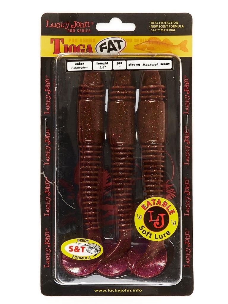 Силиконовая приманка Lucky John Tioga Fat 5.8in 147 мм 3 шт S13 Pro Series  140148-S13 — крупный план
	                                    2