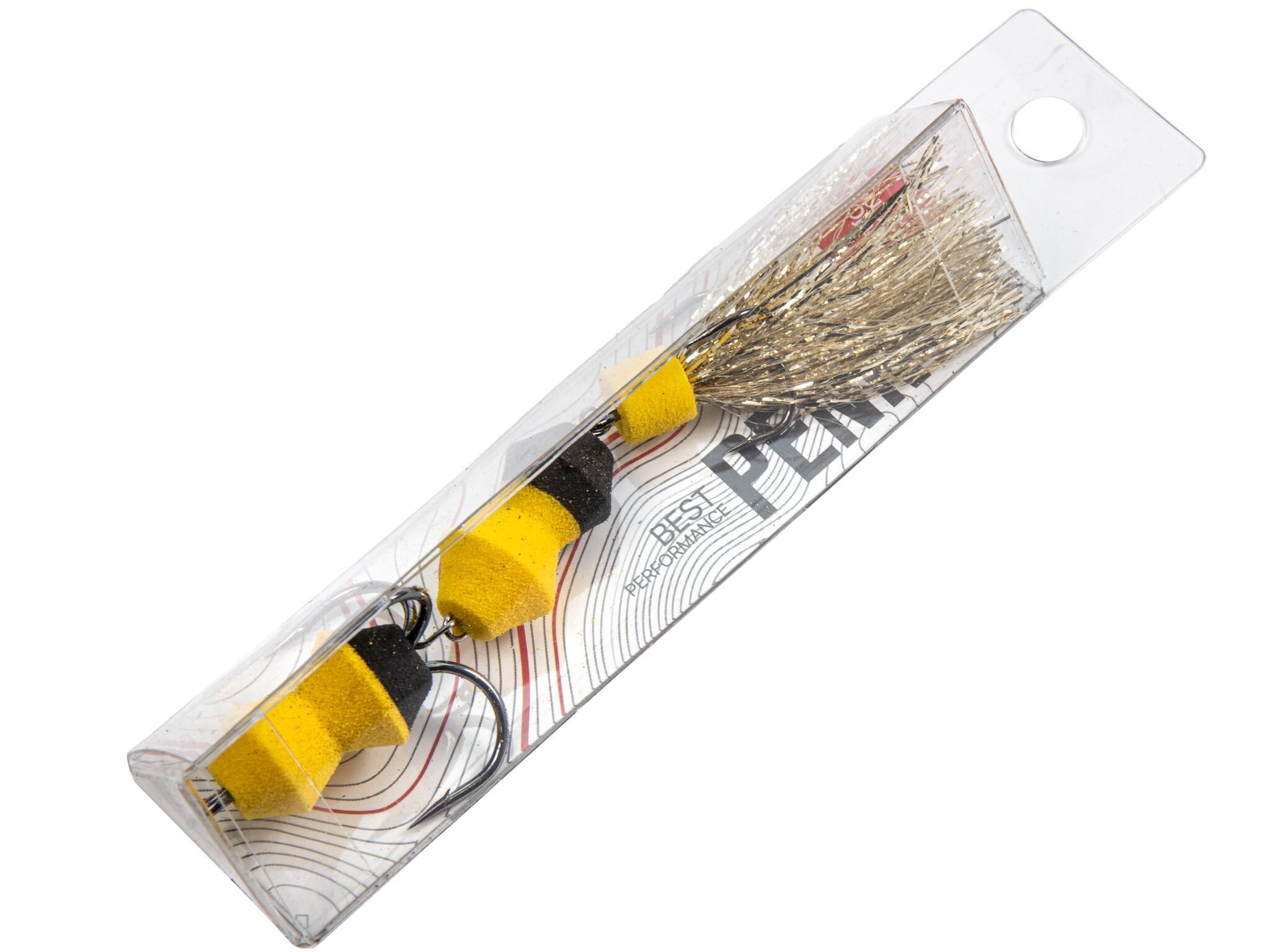 Мандула Lucky John Pennon Tipsyworm 90 мм 1 шт Желтый/черный  FB3008482 — крупный план
	                                    1