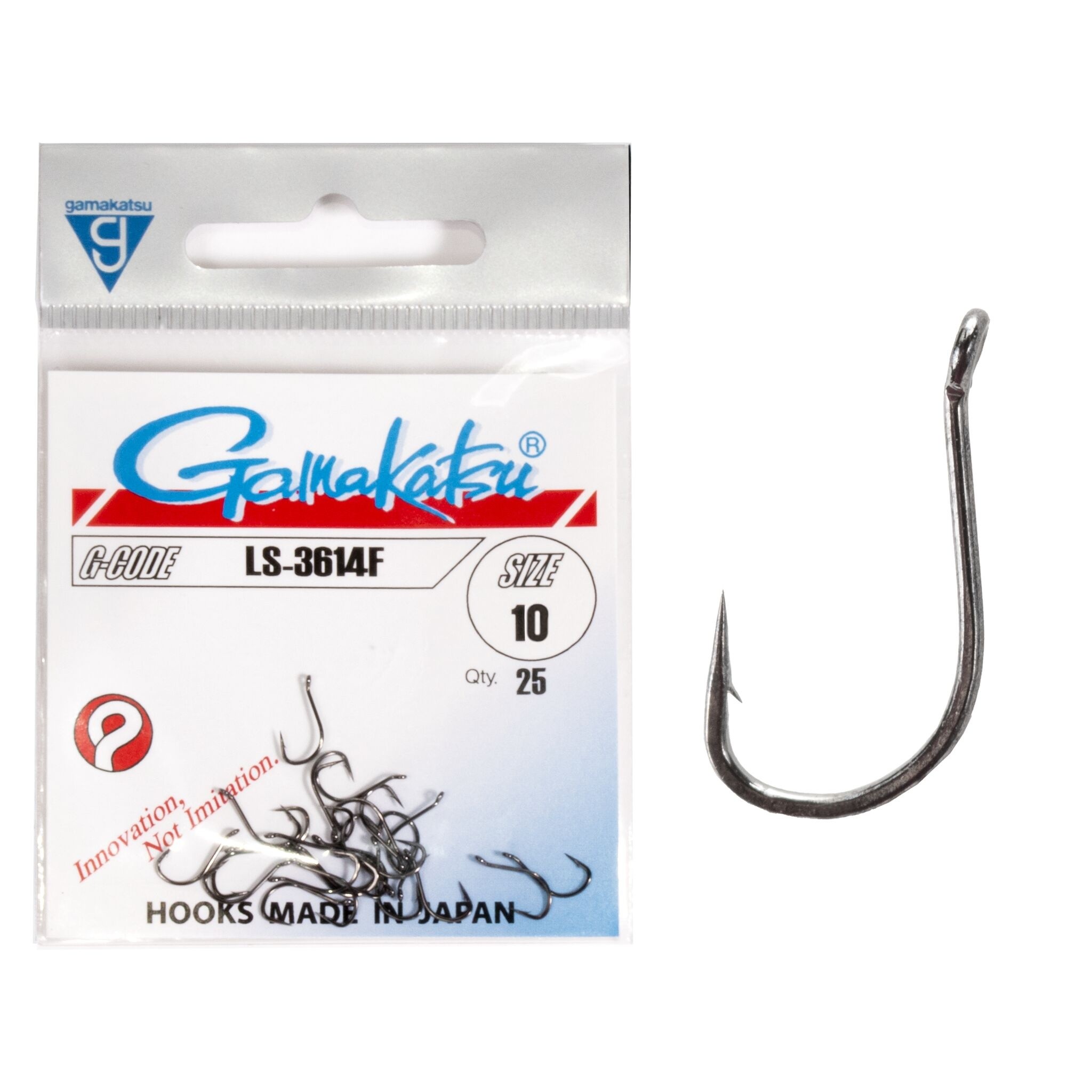 Крючок Одинарный Gamakatsu LS-3614F Hooks Bronze №10 25 шт    146691-010 — характеристики,  особенности конструкции
