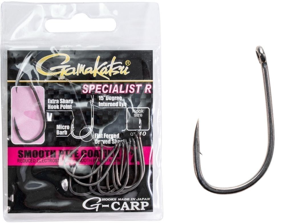 Крючок Одинарный Gamakatsu G-Carp Specialist R Hooks Grey №2 10 шт    185031-002 — крупный план
	                                    1