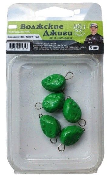 Груз Волжские Джиги Чебурашка-Pro 6 гр 5 шт 02 — крупный план
	                                    1