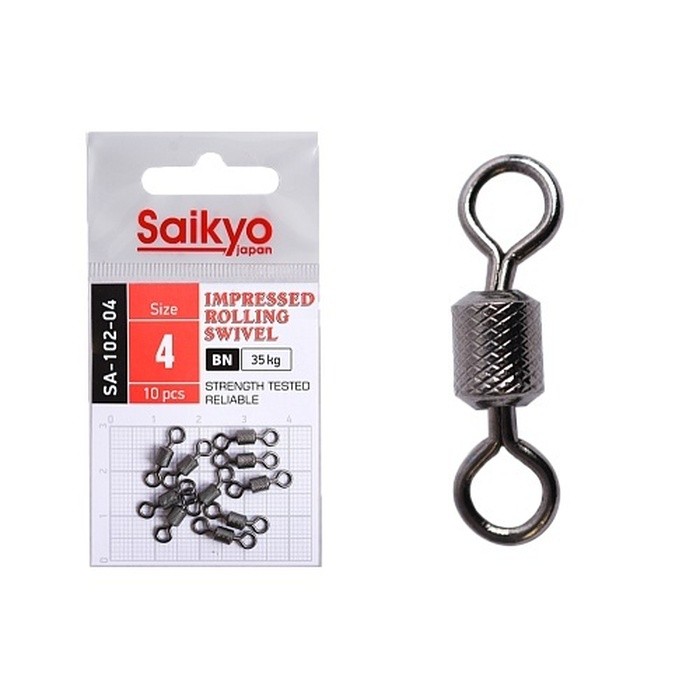 Вертлюг Saikyo SA-102 №4 10 шт BN   SA-102-04 — характеристики,  особенности конструкции