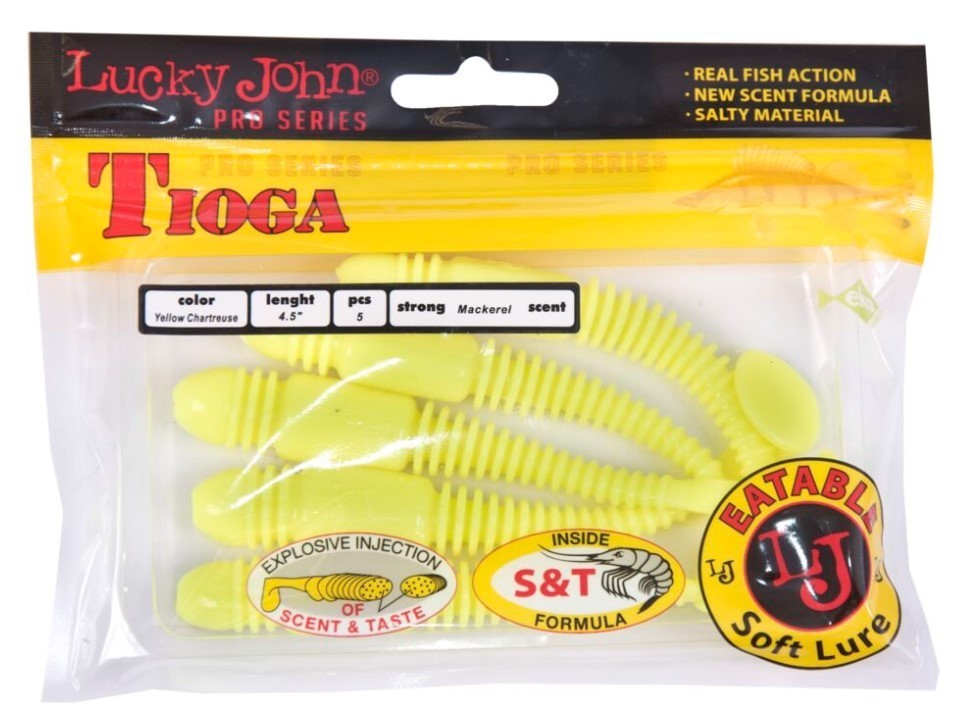 Силиконовая приманка Lucky John Tioga 4.5in 114 мм 5 шт S88 Pro Series  140185-S88 — крупный план
	                                    2