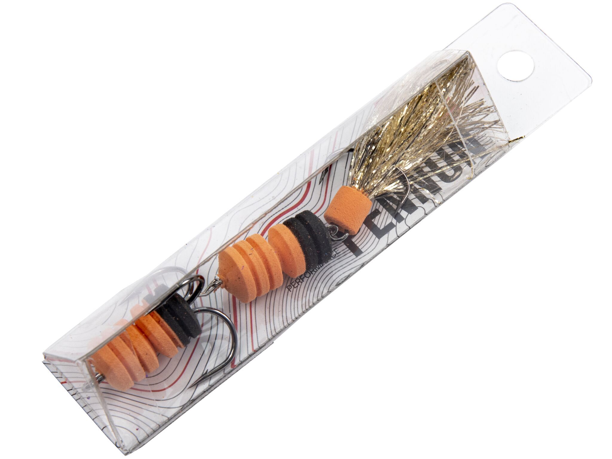 Мандула Lucky John Pennon Barbellworm 80 мм 1 шт Оранжевый/черный  FB3008466 — крупный план
	                                    1