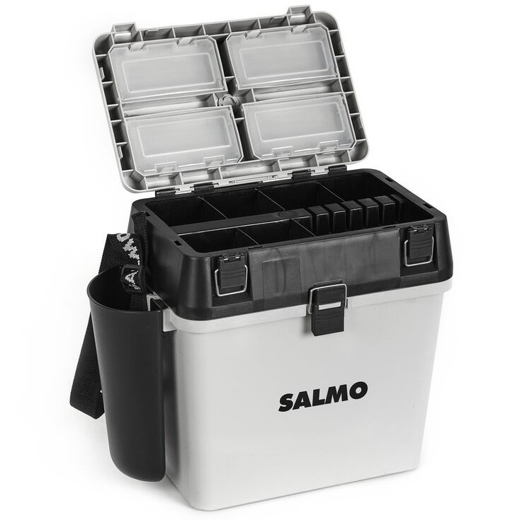 Ящик Salmo 2-х Ярус.(Из 5-ти Частей) пласт.  39,5х24,5х38 см Сер.   2075 — крупный план
	                                    4