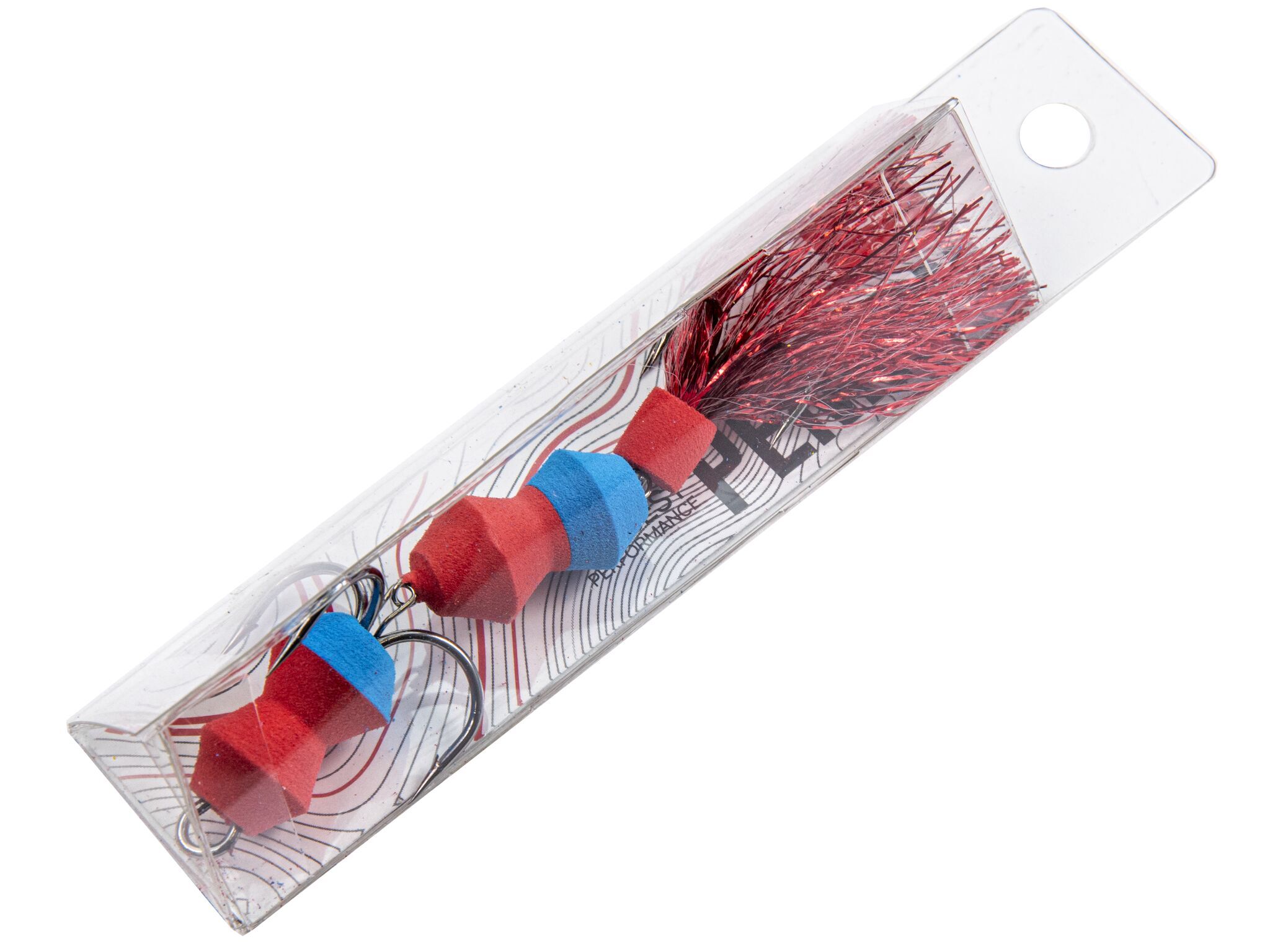 Мандула Lucky John Pennon Tipsyworm 90 мм 1 шт Красный/синий  FB3008484 — крупный план
	                                    1