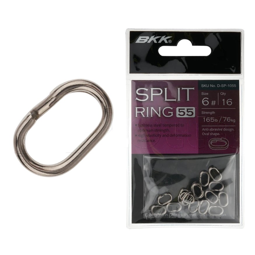 Кольцо Заводное BKK Split Ring-55  №6 75 кг 16 шт    D-SP-1055 — крупный план
	                                    1