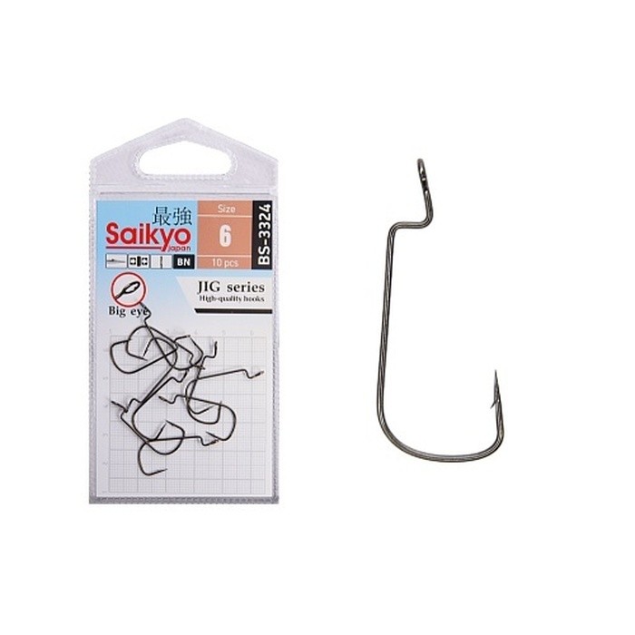 Крючок Офсетный Saikyo BS-3324 №6 10 шт BN   BS-3324BN6-10 — характеристики,  особенности конструкции