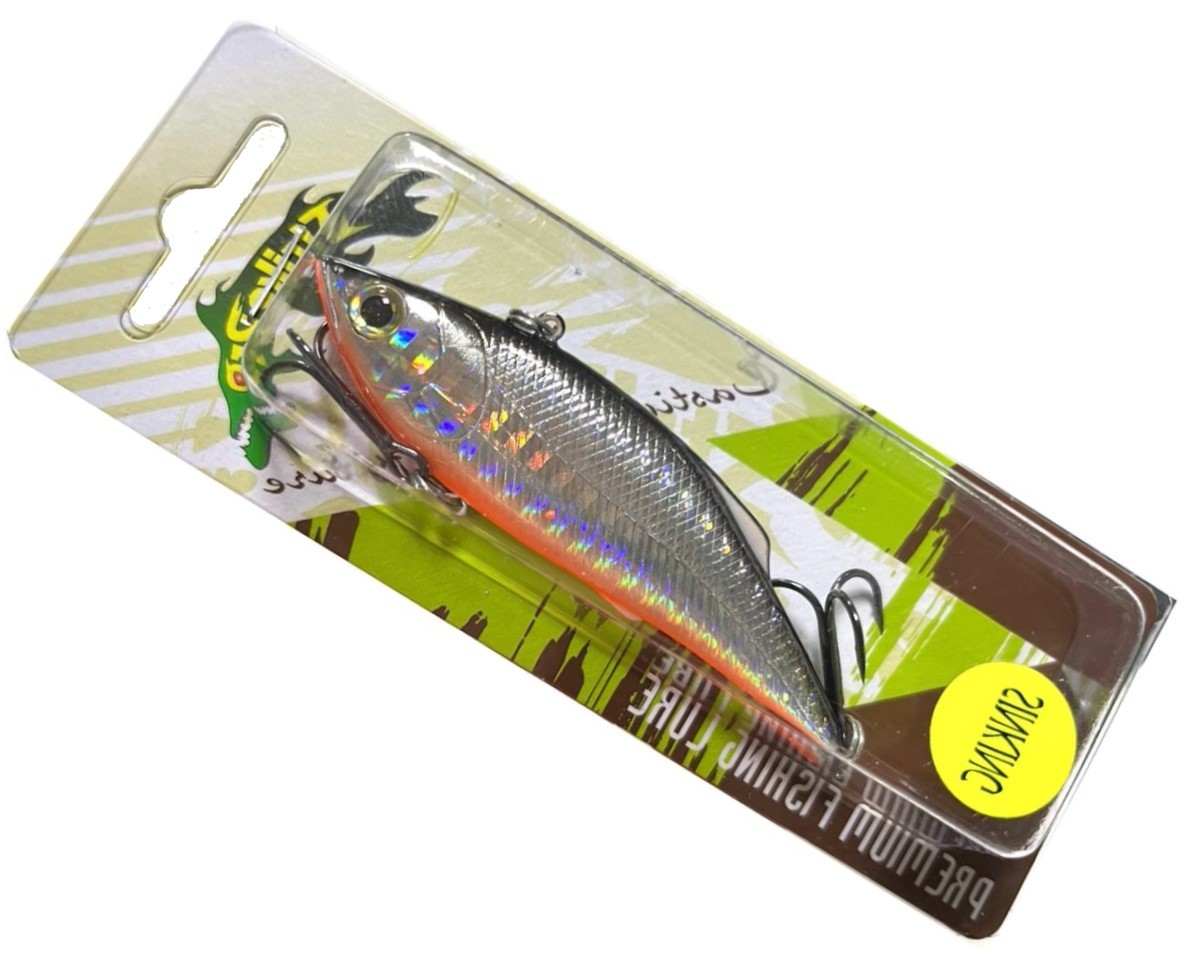 Воблер Strike Pro Rattle-N-Shad 75 A70-713 Black Silver OB 11 гр   JL-027S#A70-713 — крупный план
	                                    1
