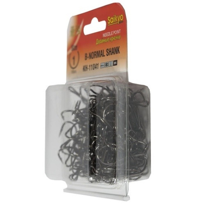 Крючок Двойной Saikyo  KH-11041 Normal Shank №8 100 шт BN   KH-11041-8-100 — крупный план
	                                    3