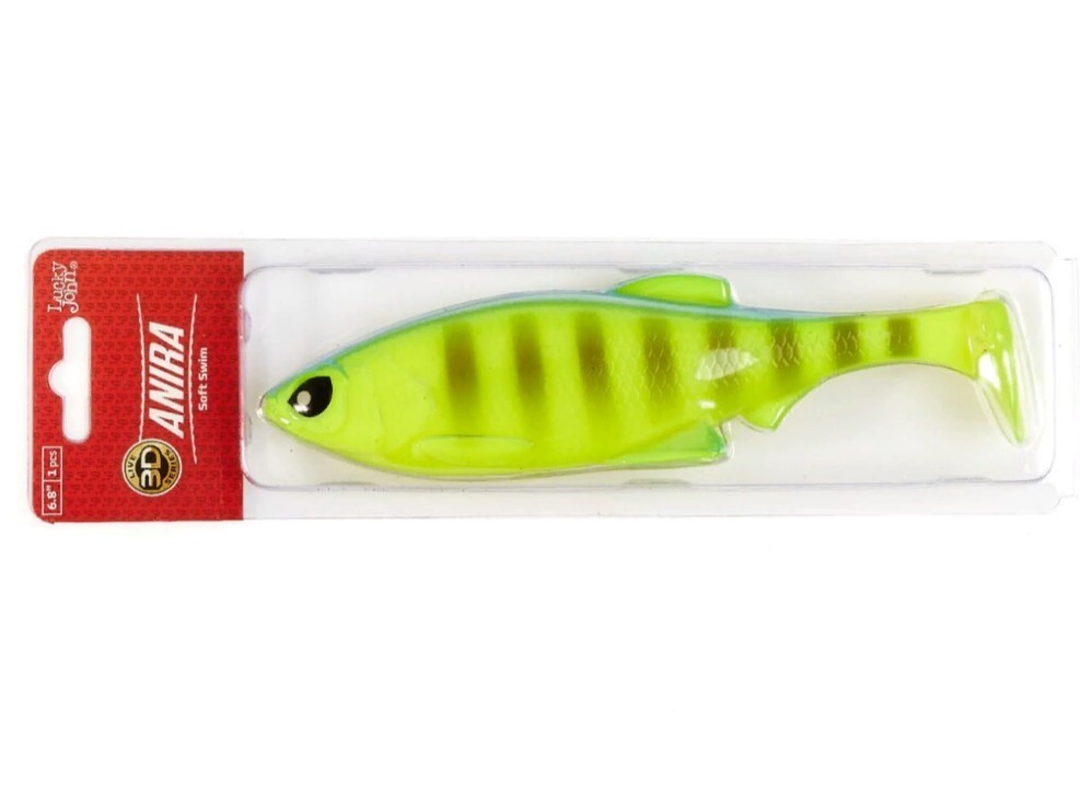 Силиконовая приманка Lucky John Anira Soft Swim 6.8in 170 мм 1 шт A02 3D Series  140416-A02 — крупный план
	                                    2