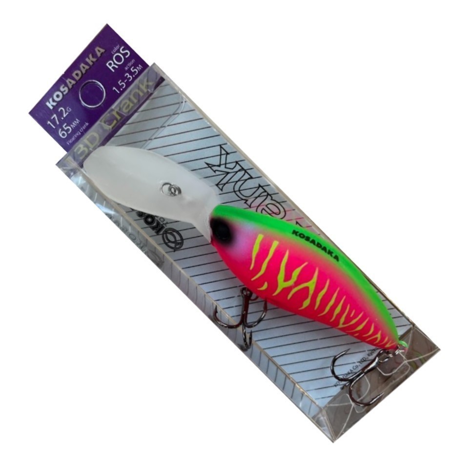 Воблер Kosadaka 3D Crank XD 65F ROS 17,2 гр   3dCnkXd65f-ROS — крупный план
	                                    1
