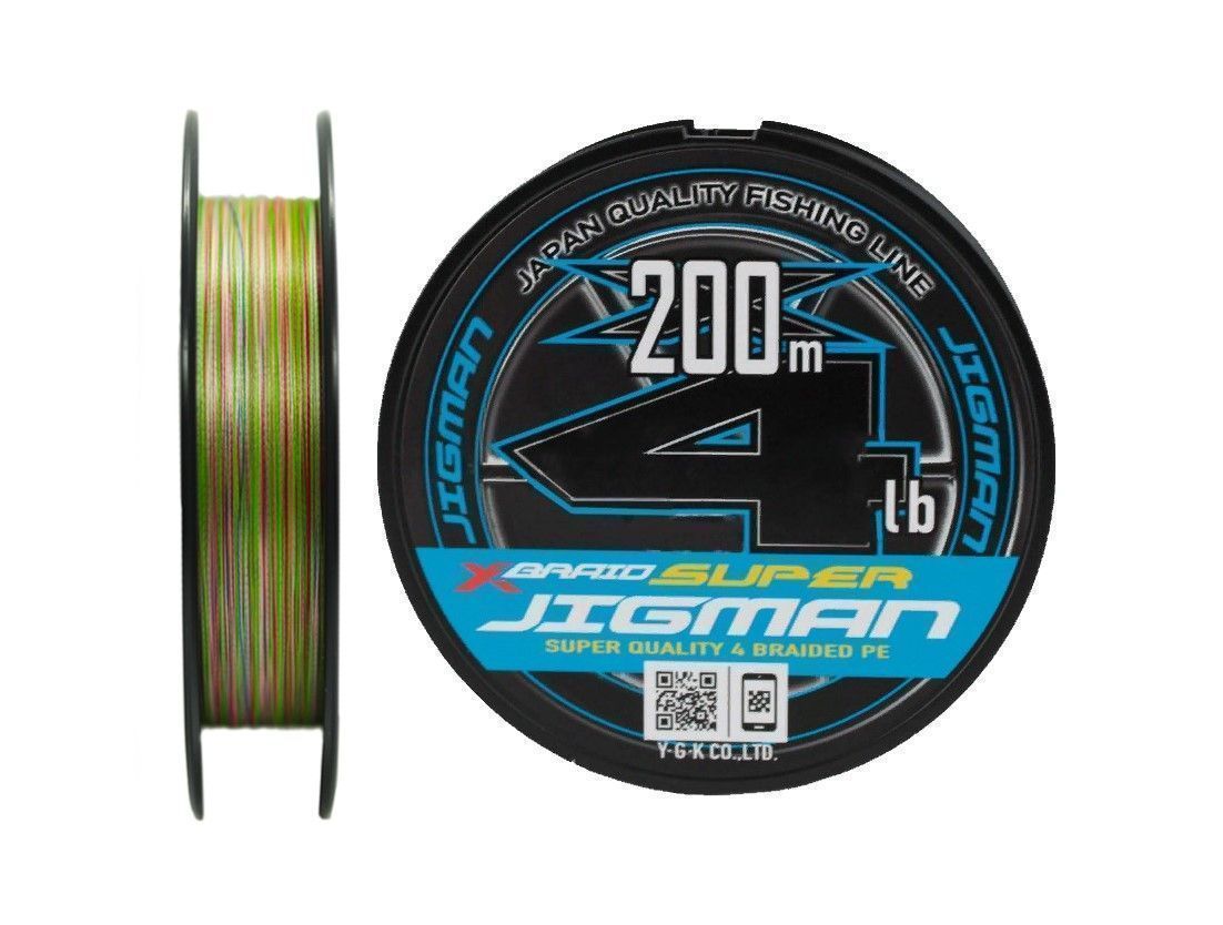 Плетеный шнур YGK X-Braid Super Jigman X4 200 м  PE # 1 5Color 0,165 мм — характеристики,
	                                    особенности конструкции