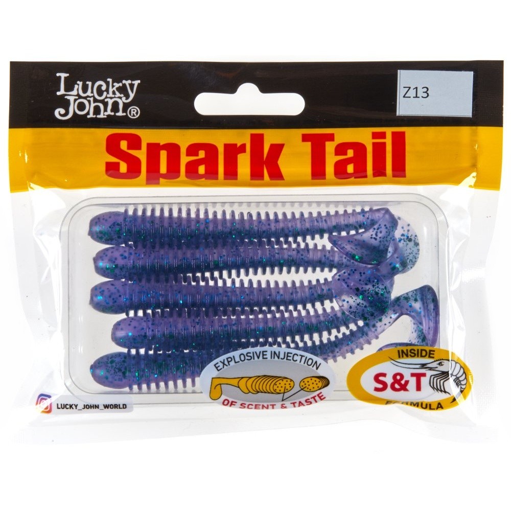 Силиконовая приманка Lucky John Spark Tail 4.0in 101 мм 5 шт Z13 Pro Series  140168-Z13 — крупный план
	                                    2