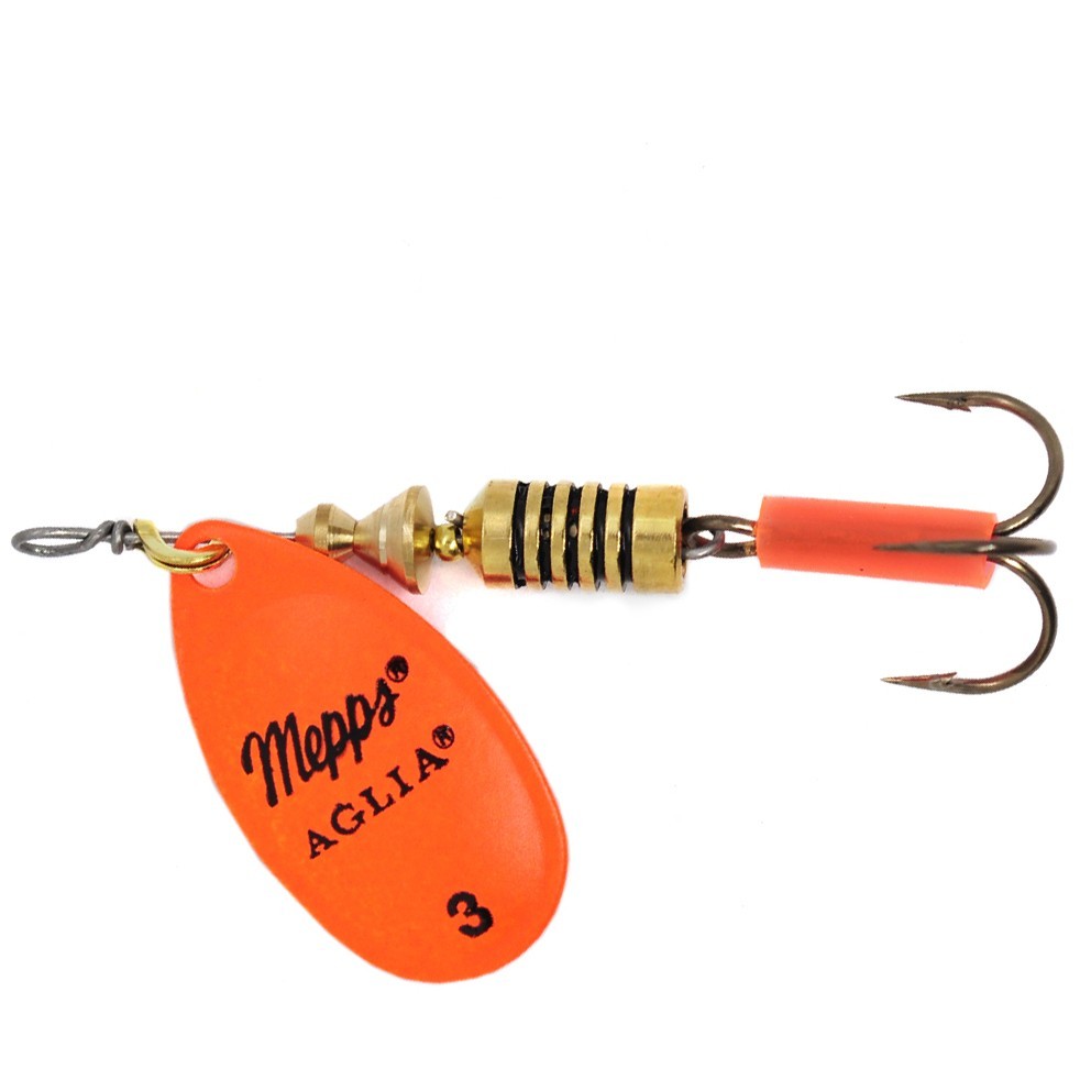 Вращающаяся Блесна Mepps Aglia Fluo №3 6,5 гр Orange   af-3-o — характеристики,
	                                    особенности конструкции