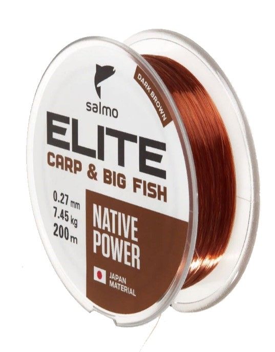 Леска монофильная Salmo Elite Carp & Big Fish 200 м 0,27 мм    4120-027 — характеристики,
	                                    особенности конструкции