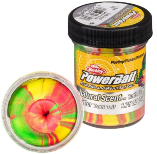 Паста Berkley PowerBait Natural Scent Glitter Trout Bait Fruits  50 мл  Tutti Frutti   1525276 — крупный план
	                                    1