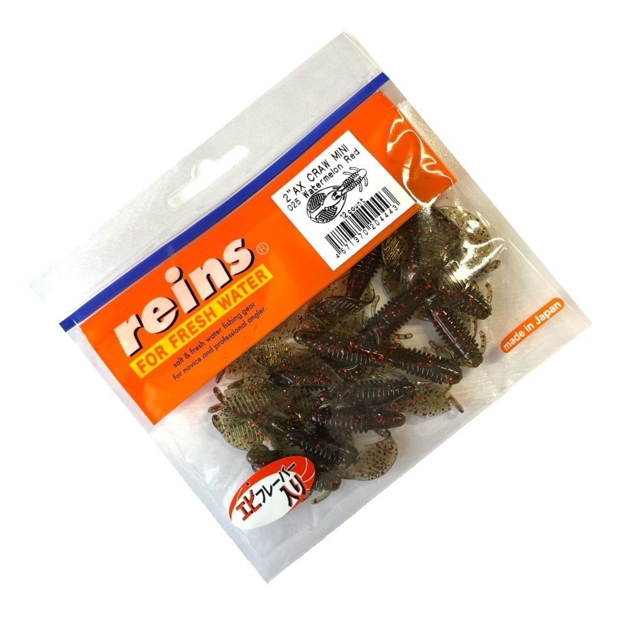 Силиконовая приманка Reins AX Craw 2 50 мм 12 шт 025-Watermelon Red	 Уценка Порванная упаковка — характеристики,
	                                    особенности конструкции