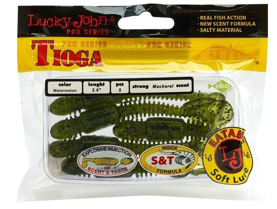 Силиконовая приманка Lucky John Tioga 3.9in 100 мм 5 шт PA01 Pro Series  140104-PA01 — крупный план
	                                    2