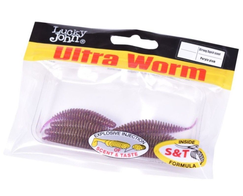 Силиконовая приманка Lucky John Trick Ultraworm 2.0in 51 мм 9 шт S13 Pro Series  140193-S13 — крупный план
	                                    2