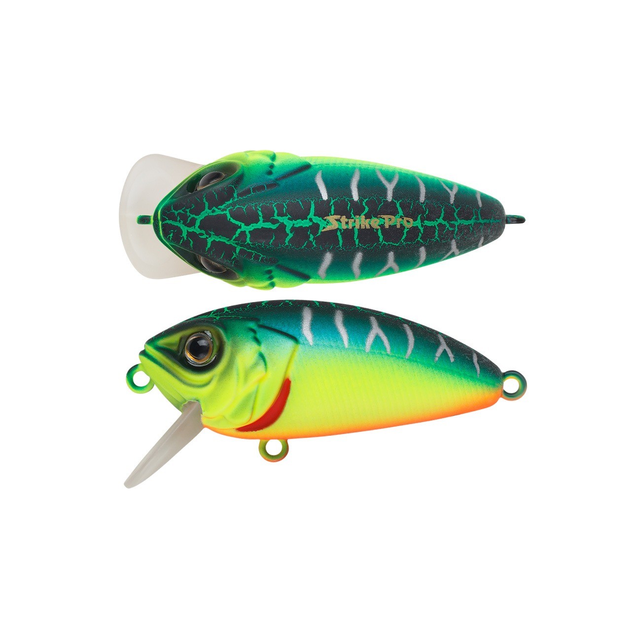 Воблер Strike Pro Stumpy Fly 40 A223S-RP Pearl Mat Tiger 4,5 гр   EG-134#A223S-RP — характеристики,  особенности конструкции