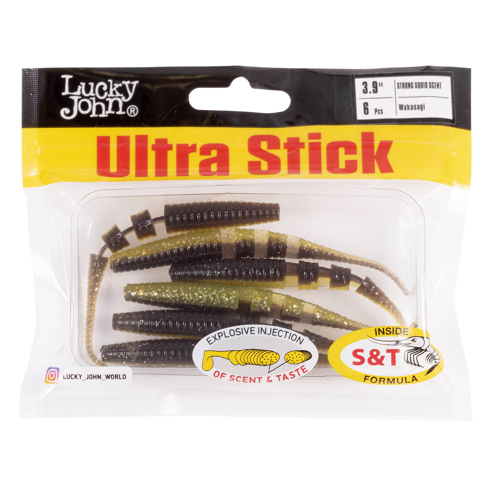 Силиконовая приманка Lucky John Ultra Stick 3,9in 100 мм 6 шт T36 Pro Series  140207-T36 — крупный план
	                                    3