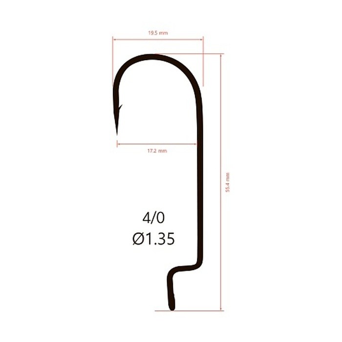 Крючок Офсетный Saikyo BS-2314 №4/0 10 шт BN   BS-2314BN4/0-10 — крупный план
	                                    2
