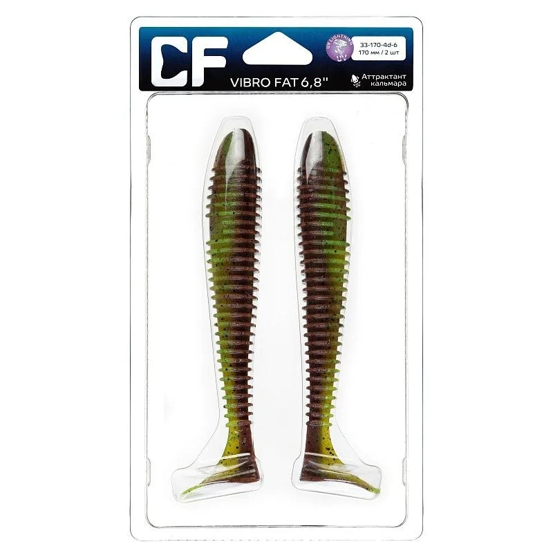Силиконовая приманка CF Company Vibro Fat 6.8 170 мм 2 шт 4d   33-170-4d-6 — крупный план
	                                    1