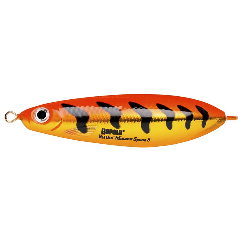 Колеблющаяся Блесна Rapala Rattlin' Minnow Spoon 08 16 гр 80 мм GFRT   RMSR08-GFRT — характеристики,  особенности конструкции